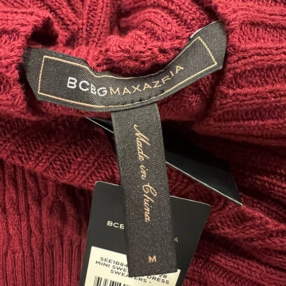 Bcbg sweater dress burgundy - Picture 5 of 6
